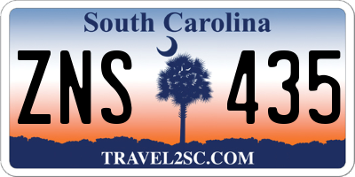 SC license plate ZNS435