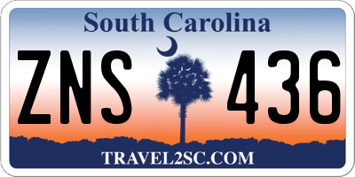 SC license plate ZNS436