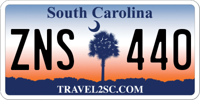 SC license plate ZNS440