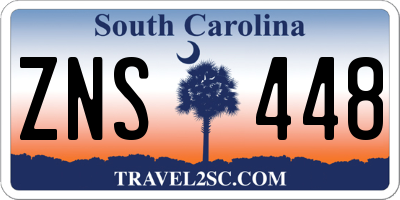 SC license plate ZNS448
