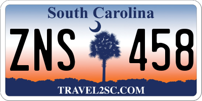 SC license plate ZNS458