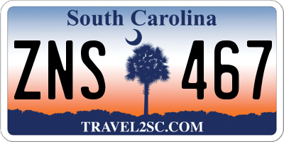 SC license plate ZNS467