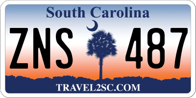 SC license plate ZNS487