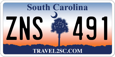 SC license plate ZNS491