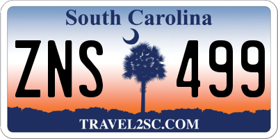 SC license plate ZNS499