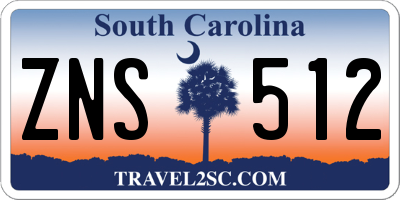 SC license plate ZNS512