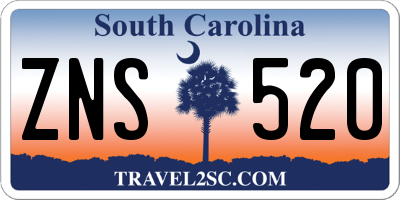 SC license plate ZNS520