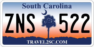 SC license plate ZNS522