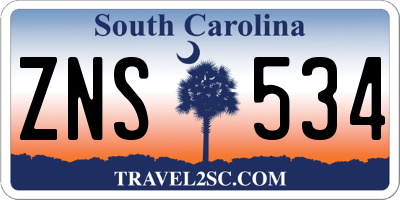 SC license plate ZNS534