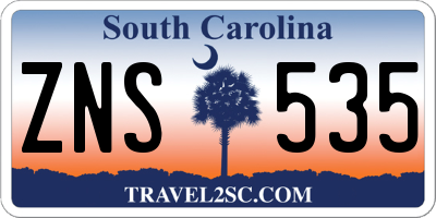 SC license plate ZNS535