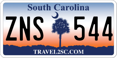 SC license plate ZNS544