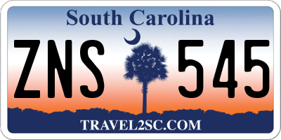 SC license plate ZNS545