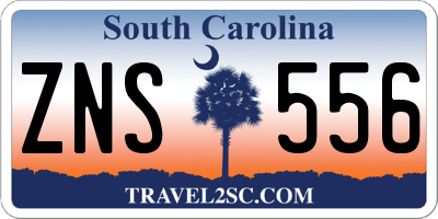 SC license plate ZNS556