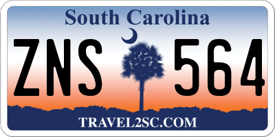 SC license plate ZNS564