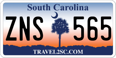 SC license plate ZNS565