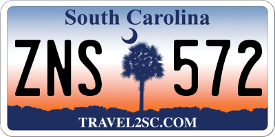 SC license plate ZNS572