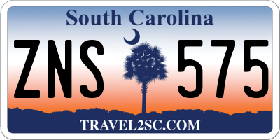 SC license plate ZNS575