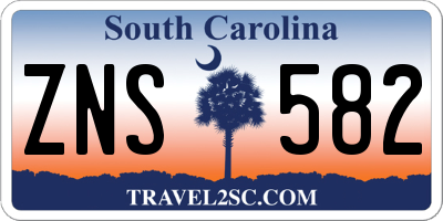SC license plate ZNS582
