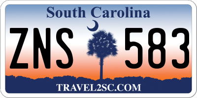 SC license plate ZNS583