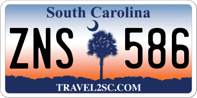 SC license plate ZNS586