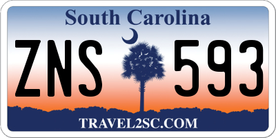 SC license plate ZNS593