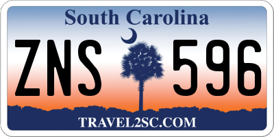 SC license plate ZNS596