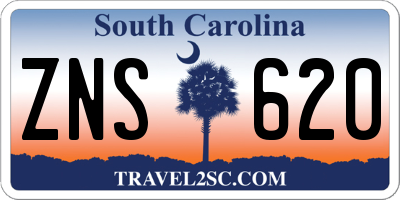 SC license plate ZNS620