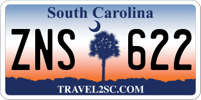 SC license plate ZNS622