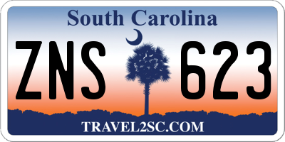 SC license plate ZNS623