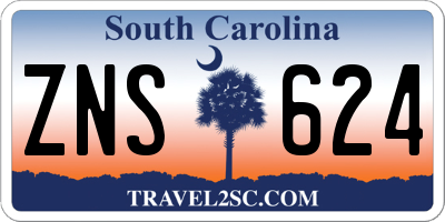 SC license plate ZNS624