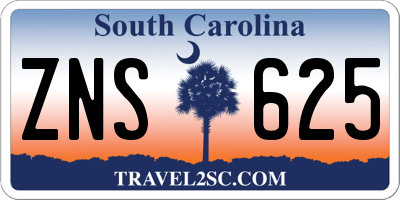 SC license plate ZNS625