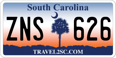 SC license plate ZNS626