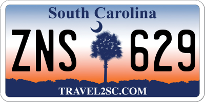SC license plate ZNS629