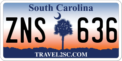 SC license plate ZNS636