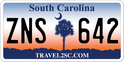 SC license plate ZNS642