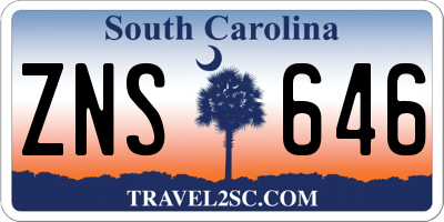 SC license plate ZNS646
