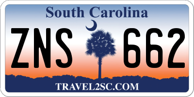 SC license plate ZNS662