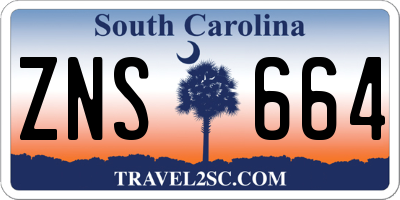SC license plate ZNS664
