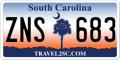 SC license plate ZNS683