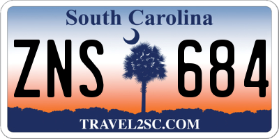 SC license plate ZNS684
