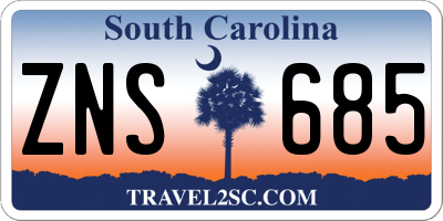 SC license plate ZNS685