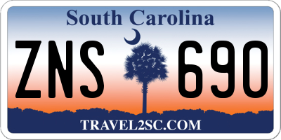 SC license plate ZNS690
