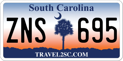 SC license plate ZNS695