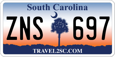 SC license plate ZNS697