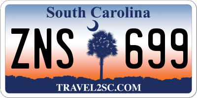 SC license plate ZNS699