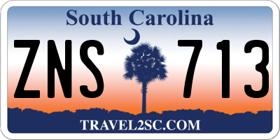 SC license plate ZNS713