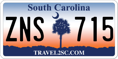 SC license plate ZNS715