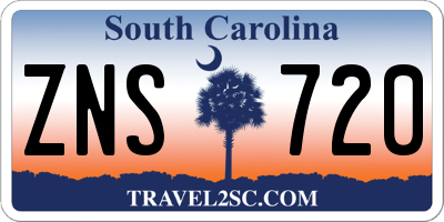 SC license plate ZNS720