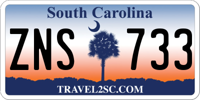 SC license plate ZNS733