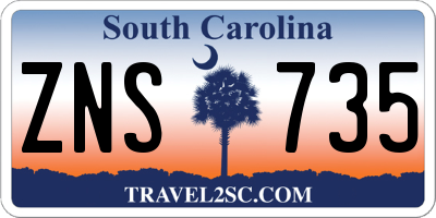 SC license plate ZNS735